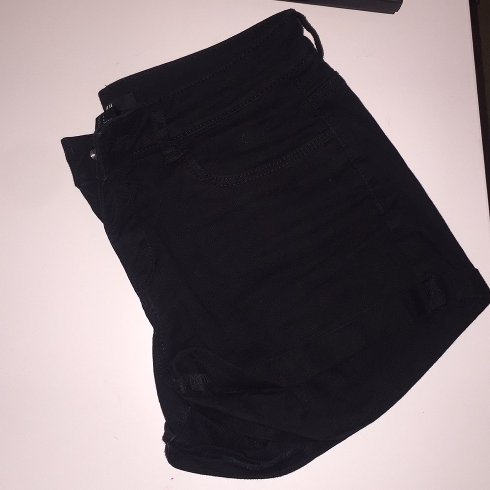 black shorts